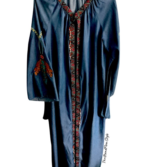 NWOT | BOHEMIAN | BEACH COVER UP | FABRIC SOFT JEANS | SIZE ALL FIT - Picture 2 of 16